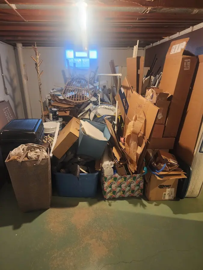 Roll-off dumpster container at job site for Concrete Dumpster Rental in Muncie